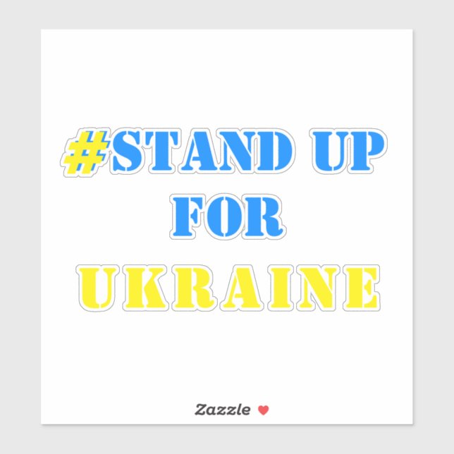 Défendre La Liberté Des Stickers Pour L'Ukraine (Feuille)