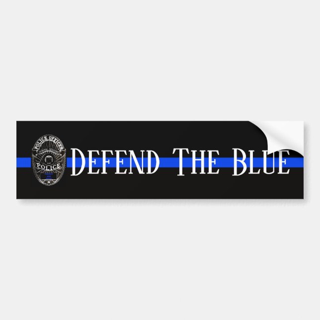 DÉFENDRE LE BLEUE POLICE BUMPER STICKER (Devant)