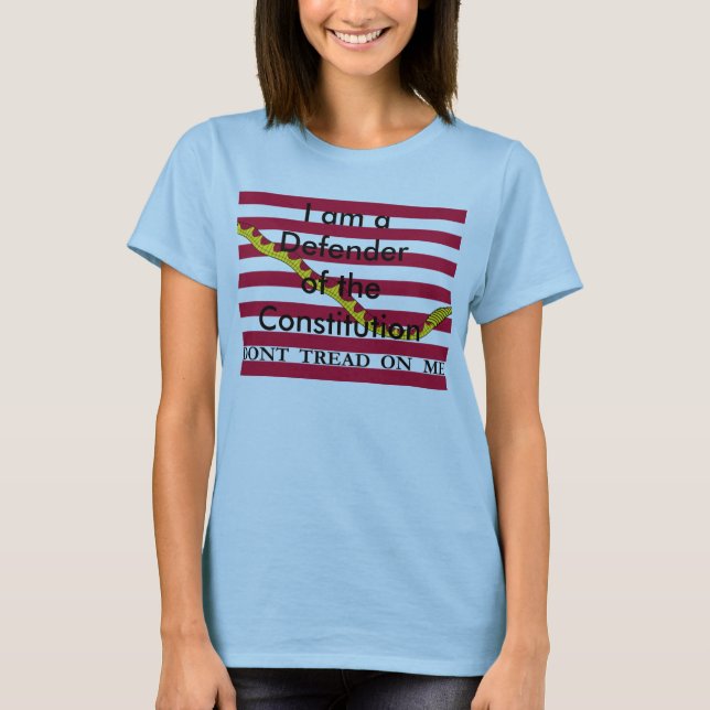 Défenseur du T-shirt de la femme de constitution (Devant)