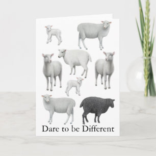 Défi à être carte de voeux différente