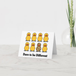 Défi à être différents cartes pour notes