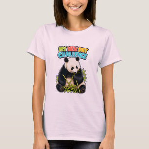 Défi de régime de panda drôle T-Shirt pour femmes