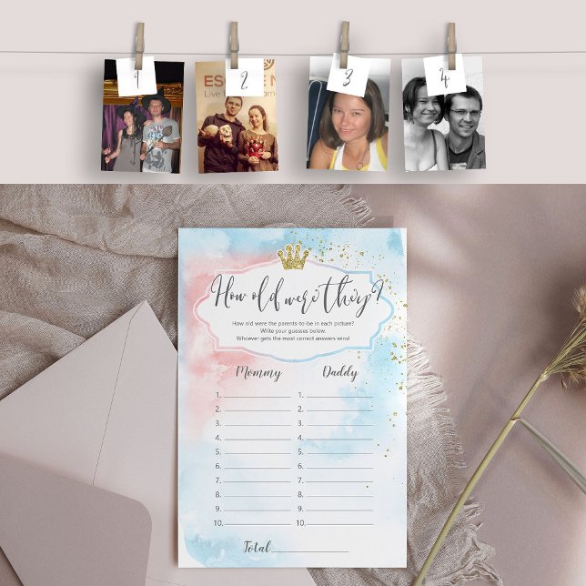 Défi photo Genre Révéler Jeu amusant (How old were they?)