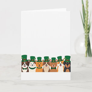 Défilé de chiens chanceux Carte St-Patrick