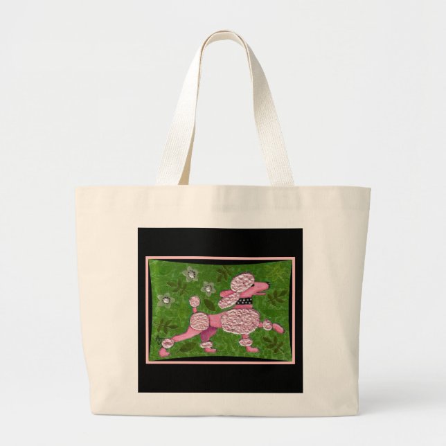 DÉFILÉ ROSE de CANICHE - sac fourre-tout espiègle (Devant)