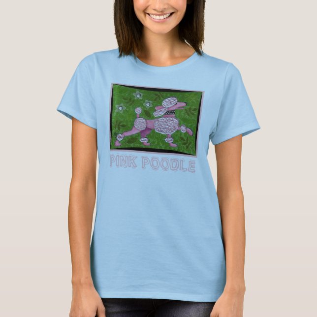 DÉFILÉ ROSE de CANICHE - T-shirt espiègle de (Devant)
