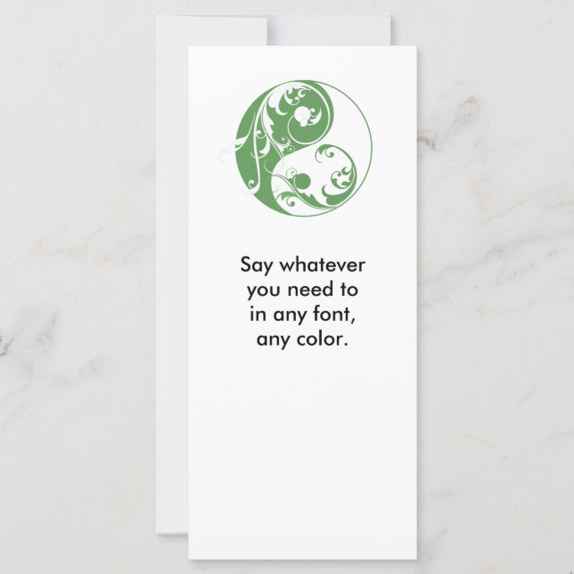 Défilement Yin & Yang (vert) (Devant)