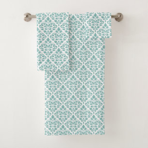 Défiler Damas Turquoise Répéter Motif