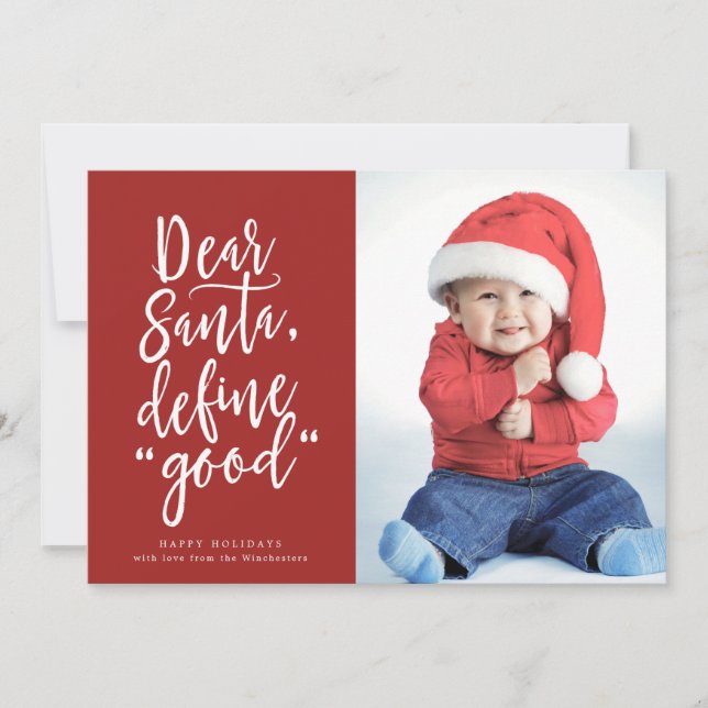 Définir "Bonne" Carte de vacances de Noël (Devant)