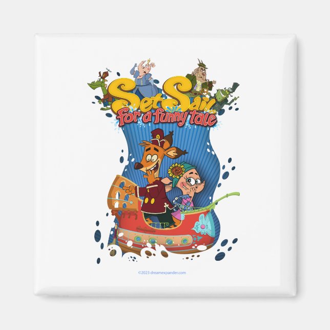 Définir la voile pour un aimant de conte amusant (Devant)