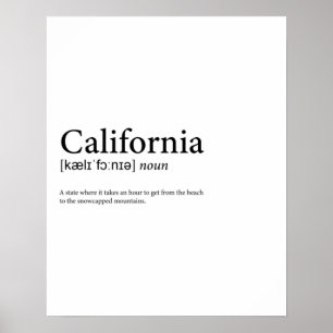 Définition Californie Poster