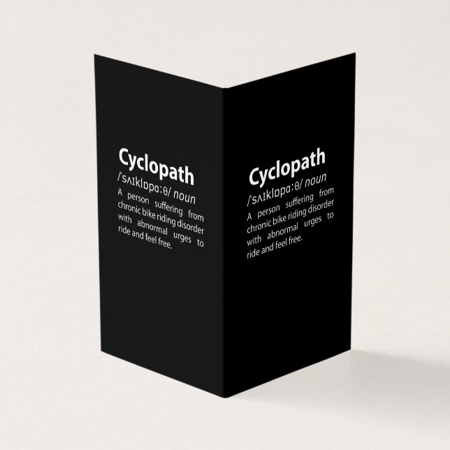 Définition de dictionnaire amusant Cyclopath (Outside)