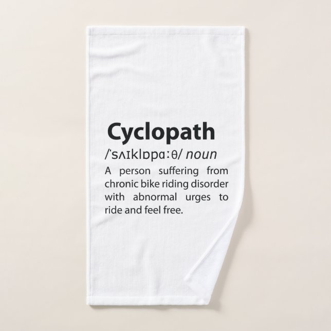 Définition de dictionnaire amusant Cyclopath (Serviette à main)