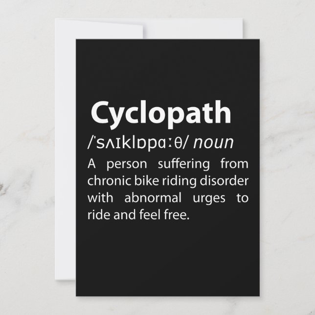 Définition de dictionnaire amusant Cyclopath (Devant)