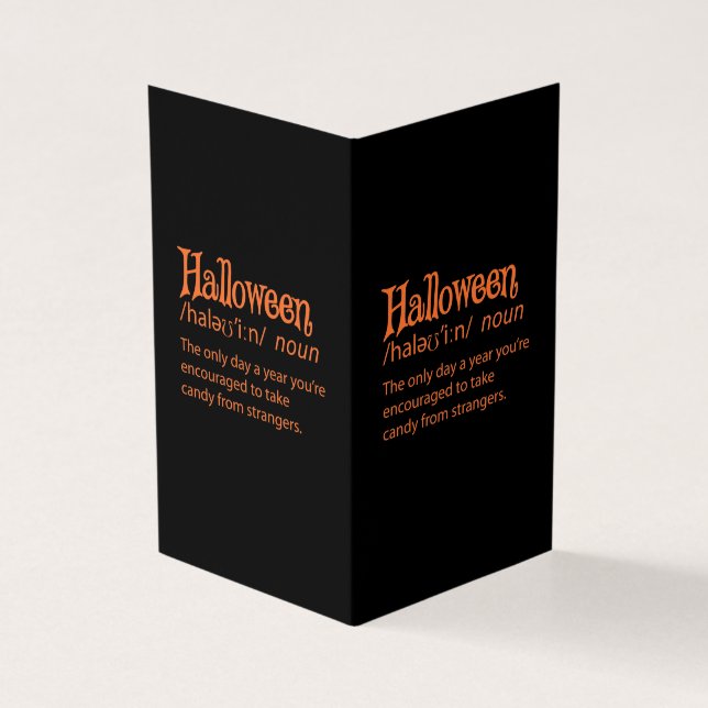 Définition de dictionnaire drôle d'Halloween (Outside)