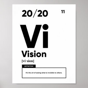 Définition de la vision   Affiche motivationnelle