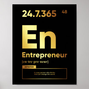 Définition de l'entrepreneur Affiche motivationn