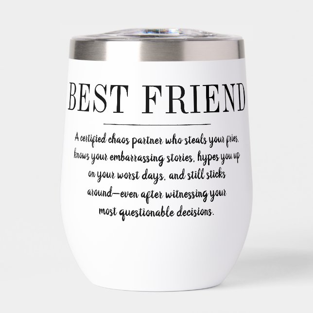 Définition de meilleure amie drôle personnalisée (Avant)