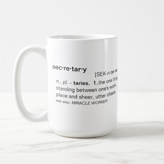 Définition de secrétaire Funny Mug (Gauche)