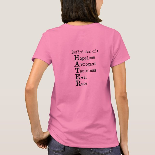 Définition de : T-shirt HATER (Dos)