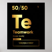 Définition du travail d'équipe | Affiche motivatio
