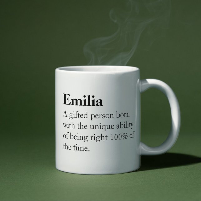 Définition Sarcastique personnalisée Mug de café p (sarcastic mug, sassy gift for her, women empowerment mug, custom funny mug, birthday gift for women,)