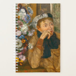 Degas Une Femme assise à côté d'un vase de fleurs