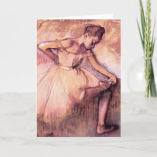 Dégazez la carte de voeux rose de ballerine