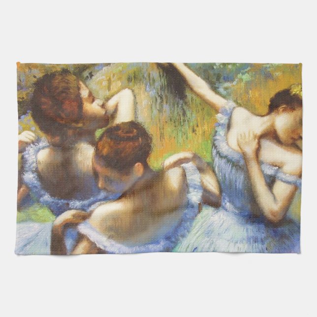 Dégazez la serviette de cuisine bleue de danseurs (Horizontal)