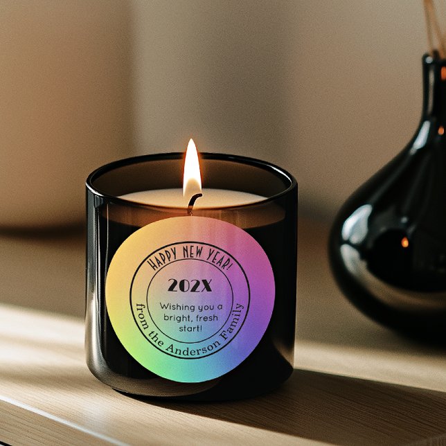 Dégradé Arc-en-ciel Autocollant Rond 3 pouces Bonn (Créateur téléchargé)