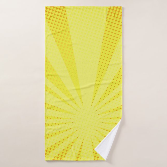 dégradé arrière - plan jaune rétro (Serviette de bain)