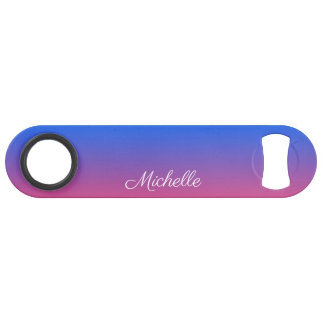 dégradé bleu et rose foncé personnalisé (Devant (Horizontal))