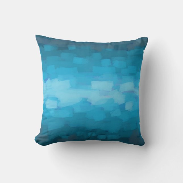 dégradé bleu marine peint coussin (Recto)