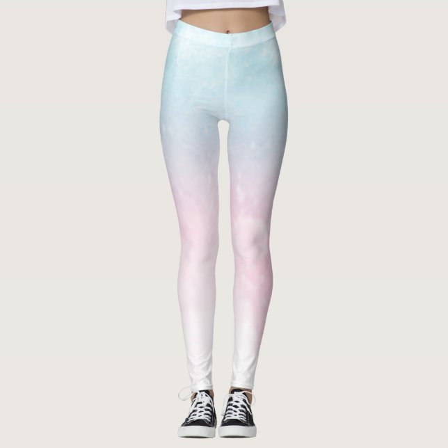 dégradé d'aquarelle ombre leggings (Devant)