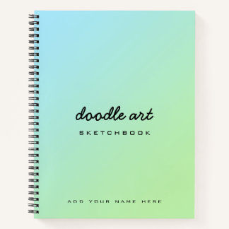 dégradé d'art de doodé carnet croquis bleu vert