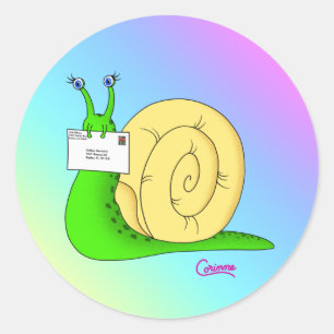 Dégradé de courrier d'escargot - Stickers d'envelo
