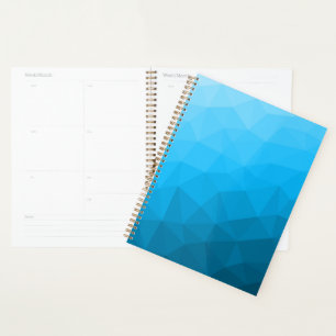 Dégradé de cyan bleu motif de maille géométrique T