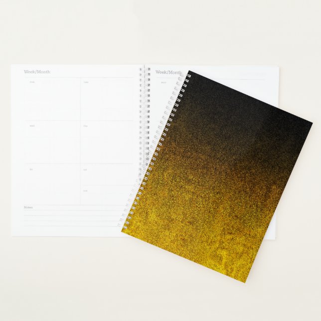Dégradé de Parties scintillant jaune et noire (Devant avec enveloppe)