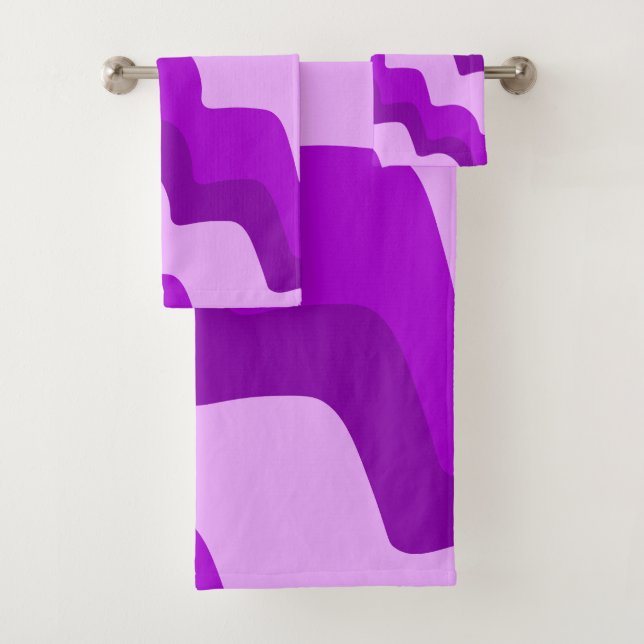 Dégradé des vagues ondulées violettes de l'océan (En situation)