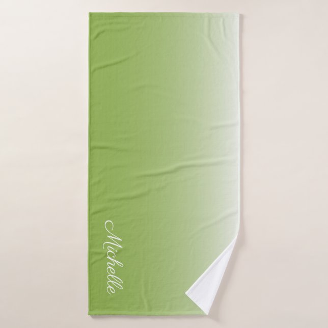 dégradé personnalisé vert vert foncé (Serviette de bain)