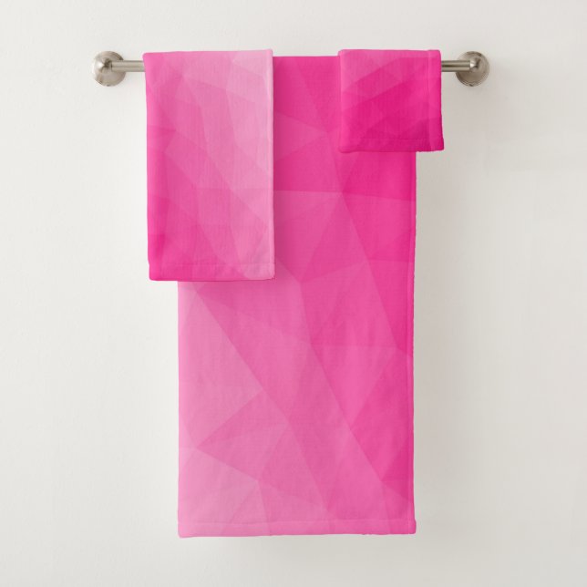 Dégradé rose chaud Motif de maille géométrique (En situation)