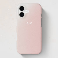 Dégradé Rose Pastel Monogramme Initial Personnalis