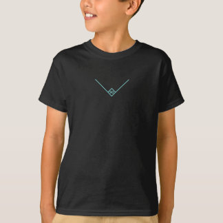 Degrés de T-shirt de l'enfant 90 (logo cyan)