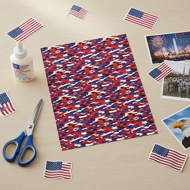 Déguisement camouflage rouge blanc et bleu (Créateur téléchargé)