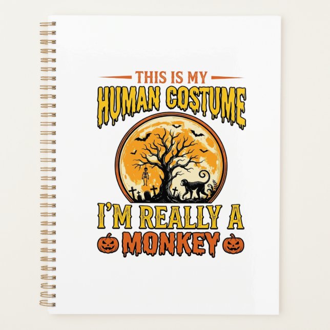 Déguisement de singe Halloween Design de T-shirt v (Devant)