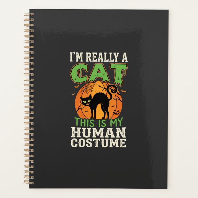 Déguisement Humain Chat Halloween Création Drôle (Devant)