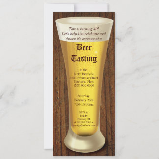 Dégustation de bière Anniversaire Fête Invitation