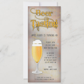 Dégustation de bière Anniversaire Fête Invitation