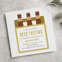 Dégustation de bière Anniversaire Fête Invitation 