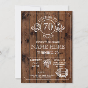 Dégustation de vin Bois Invitation de fête d'anniv